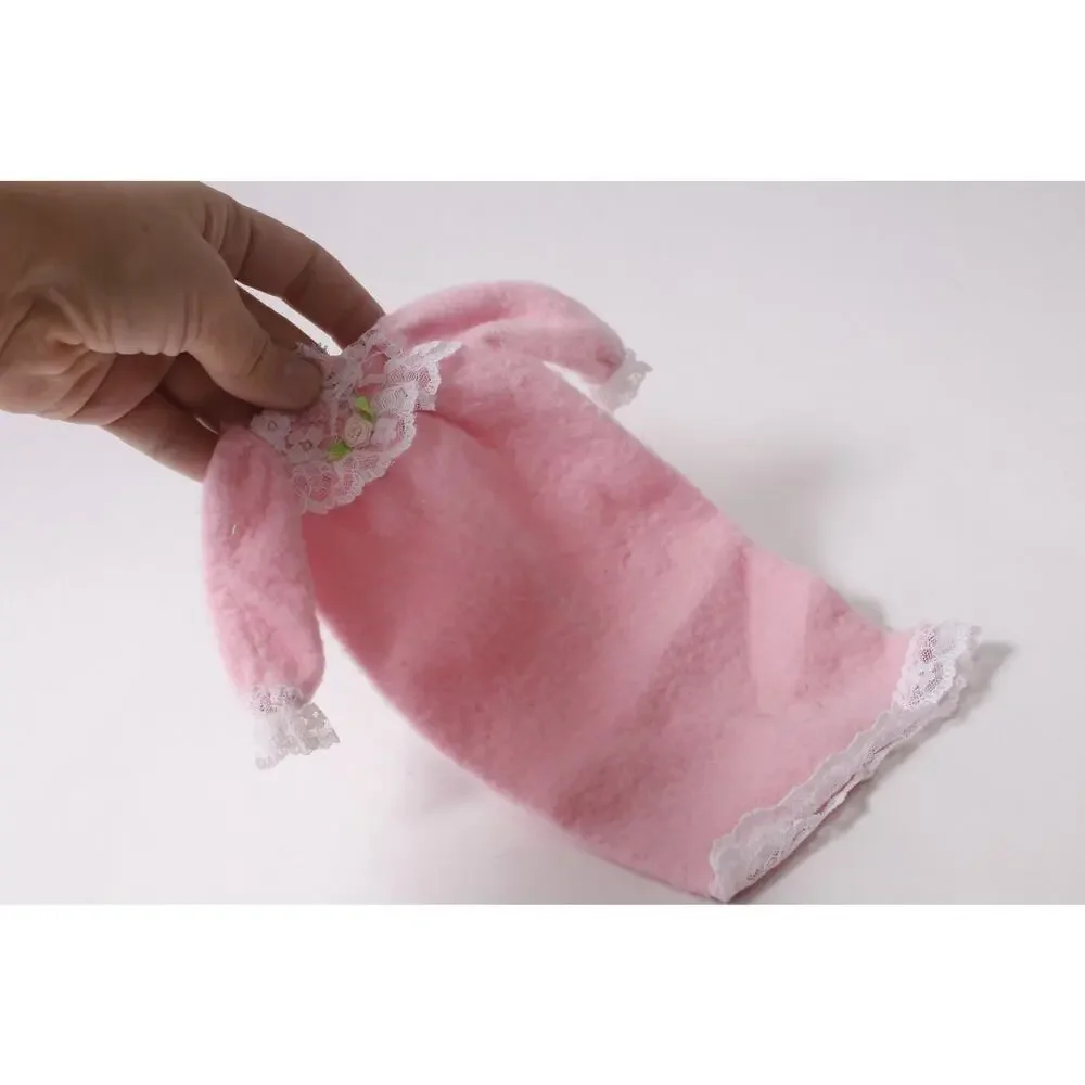Mattel Bed Time Barbie Nightgown Pink Sleep Floppy Doll Clothes  ~